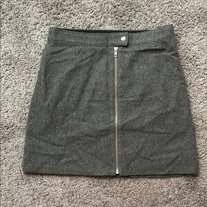 Gray Women's Skirt with Zipper